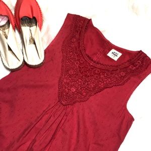 🌺 Mini Boden Crochet A-Line Dress Coral Y 13-14